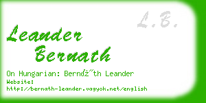 leander bernath business card